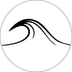 Beach Wave White Spare Tire Cover