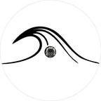 Beach Wave White Spare Tire Cover