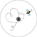 BEE With A Heart White Spare Tire Cover