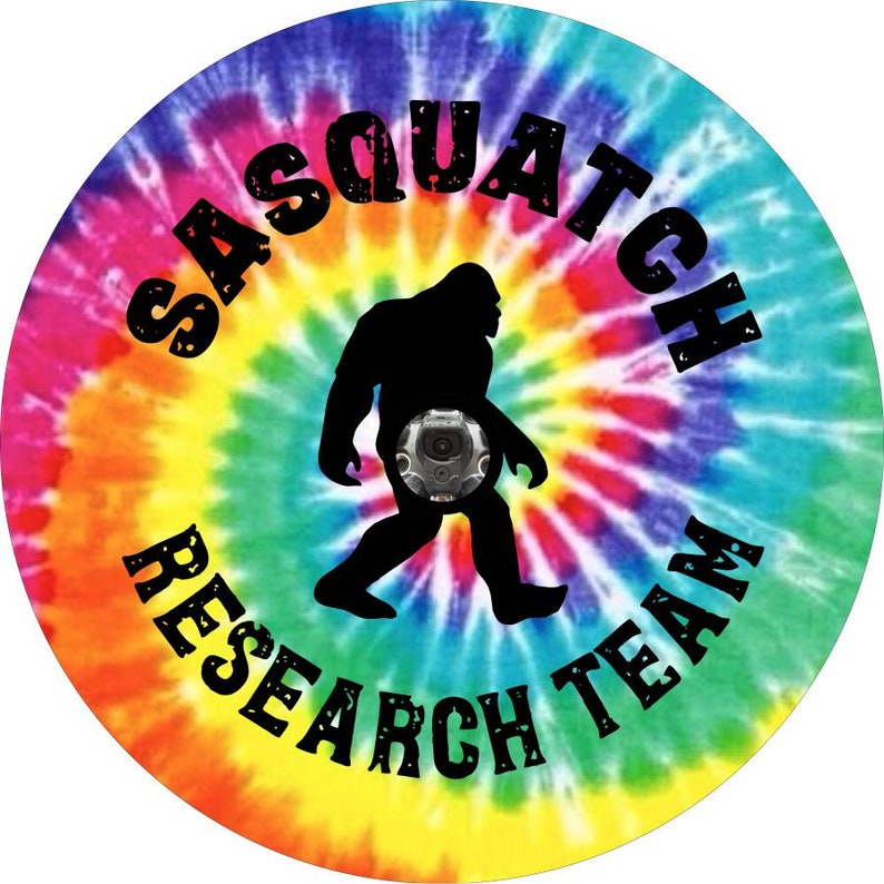 Bigfoot Research Team Tie Dye Spare Tire Cover