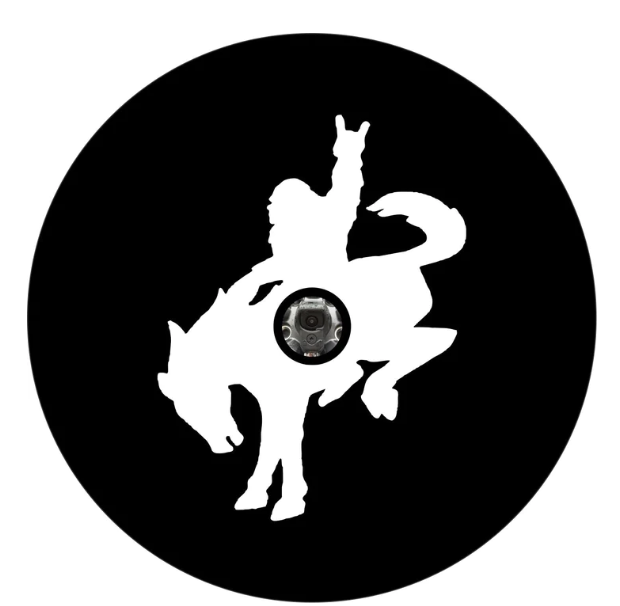 Bigfoot Riding A Bronco Spare Tire Cover