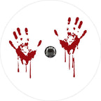 Bloody Hands White Spare Tire Cover