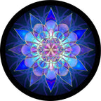 Blue Crystal Mandala Spare Tire Cover