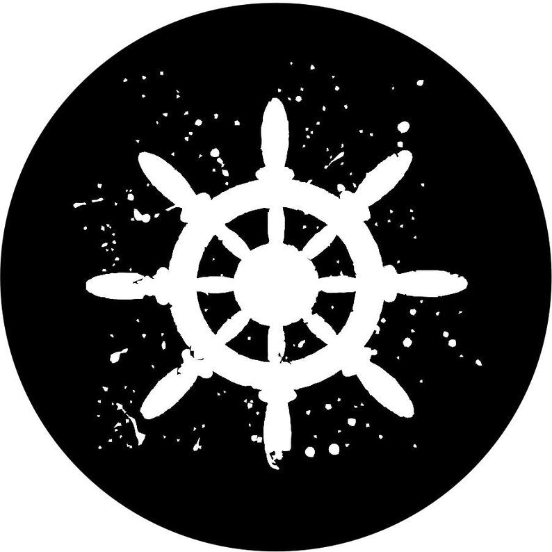 Boat Steering Wheel Helm Black Spare Tire Cover