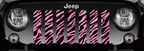Platinum Baby Pink Zebra Print Grille Insert