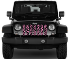 Baby Pink Zebra Print Grille Insert