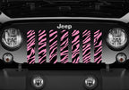 Platinum Baby Pink Zebra Print Grille Insert