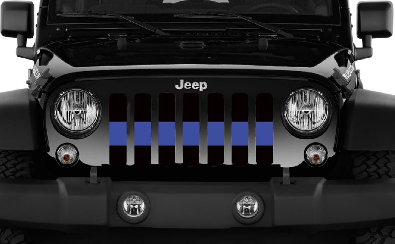 Back the Blue Line Grille Insert (Thin Blue Line)