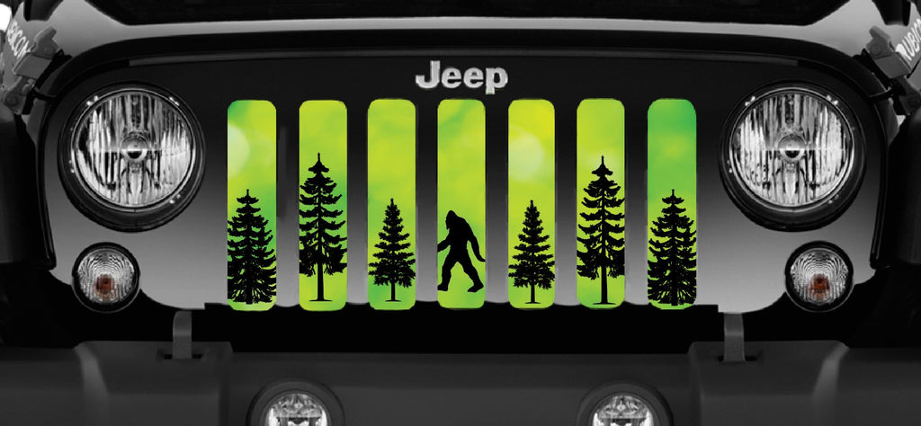 Bigfoot - Bright Green Background Grille Insert