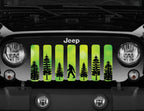 Platinum Bigfoot Bright Green Background Grille Insert