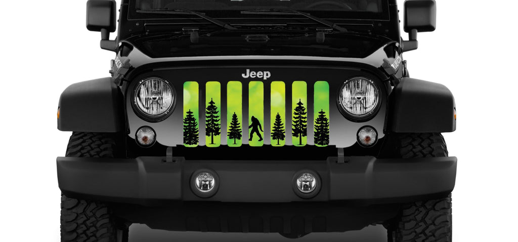 Bigfoot - Bright Green Background Grille Insert