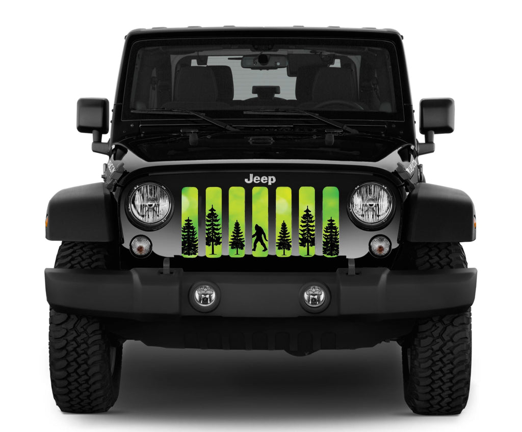 Bigfoot - Bright Green Background Grille Insert