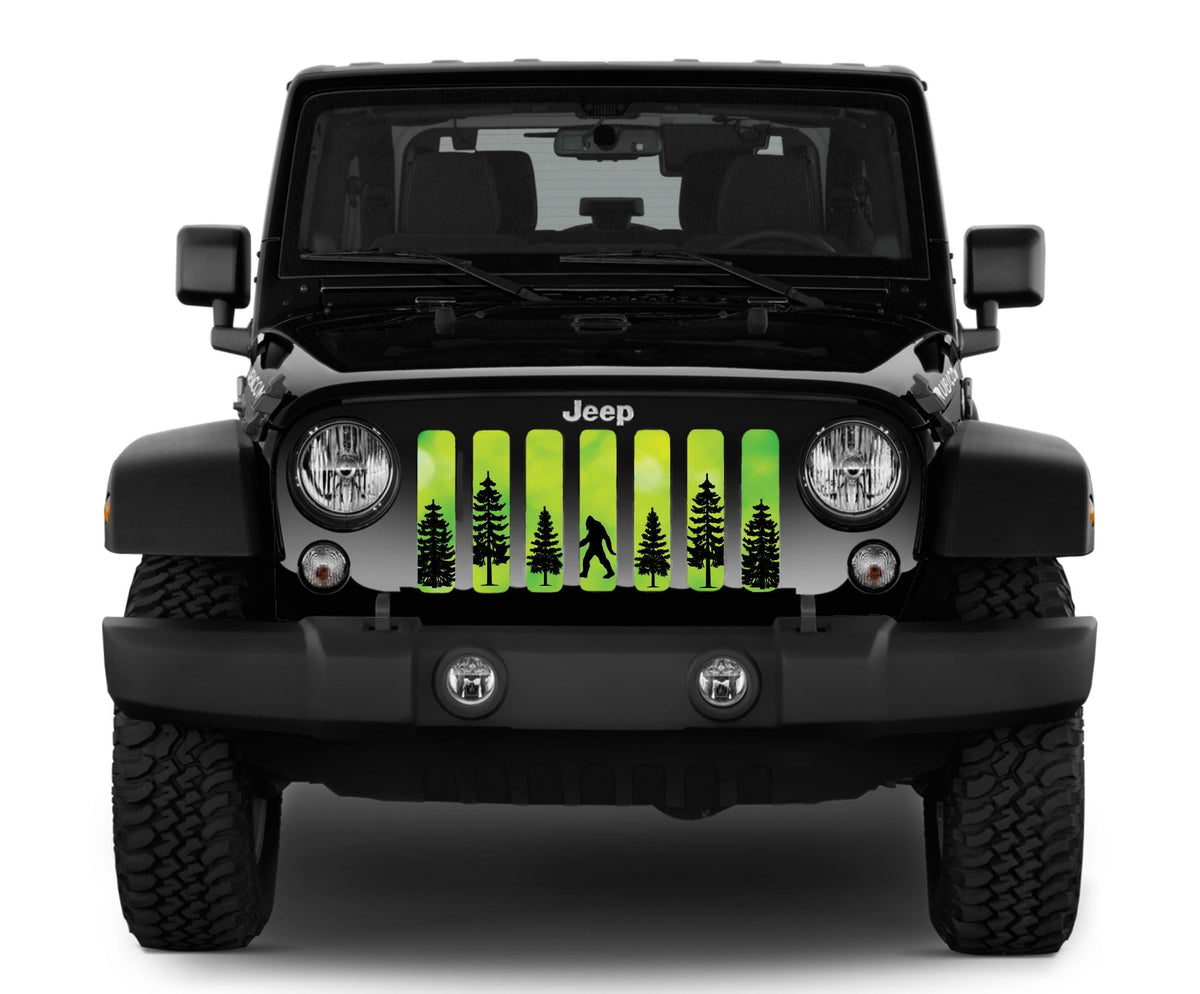 Bigfoot - Bright Green Background Grille Insert
