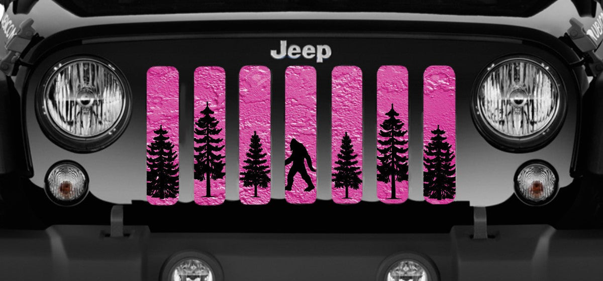 Bigfoot - Bright Pink Background Grille Insert