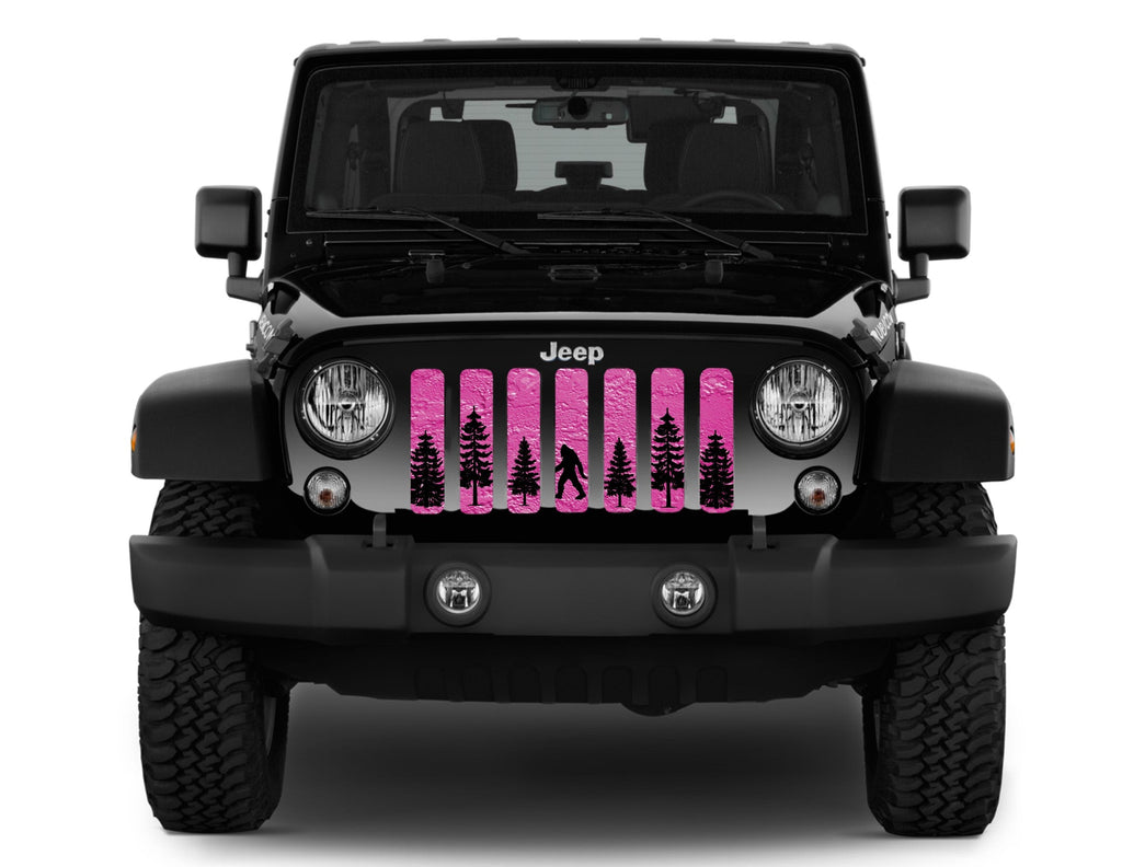Bigfoot - Bright Pink Background Grille Insert