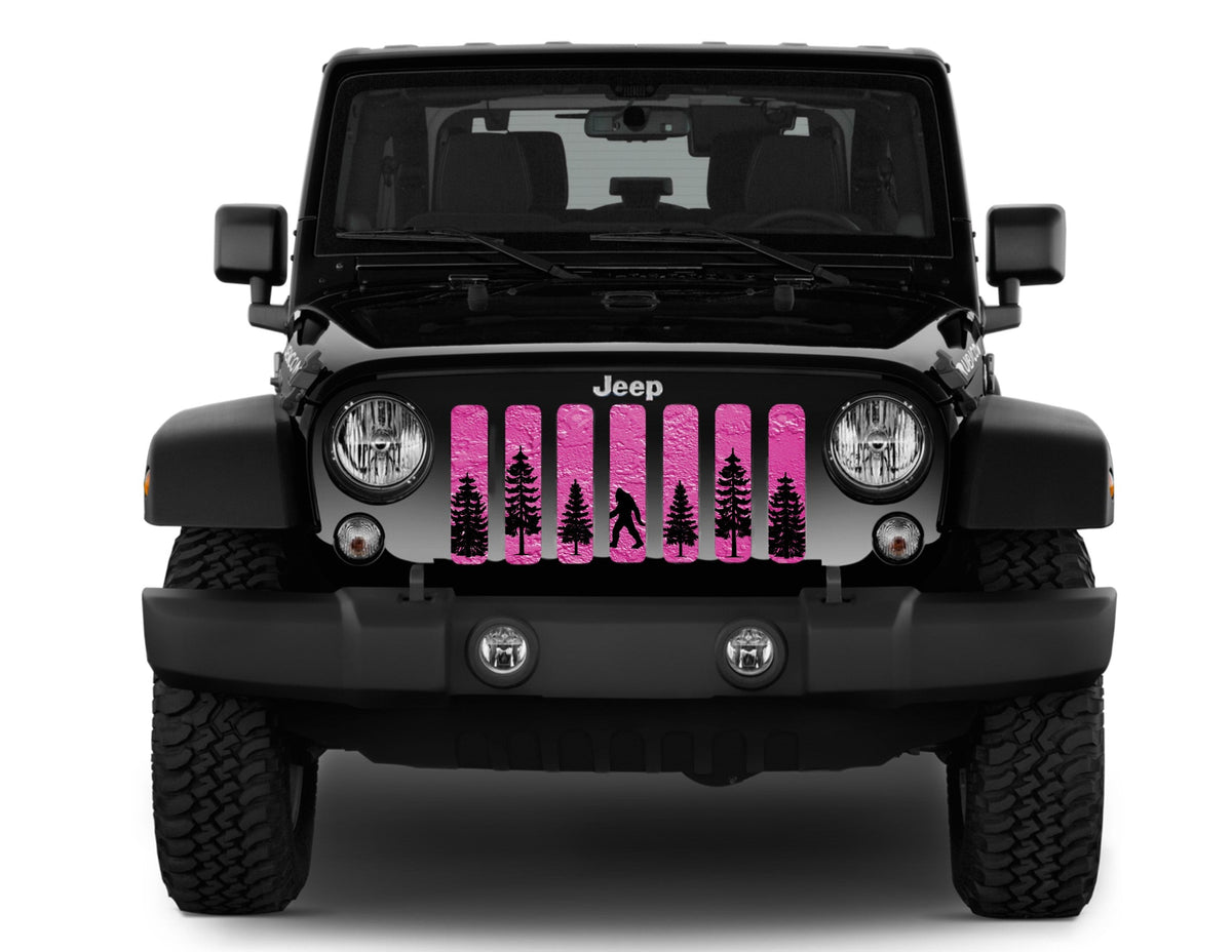 Bigfoot - Bright Pink Background Grille Insert