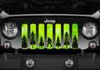 Platinum Bigfoot Bright Green Background Grille Insert