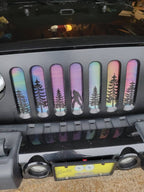 Bigfoot - Rainbow Chrome Background Grille Insert