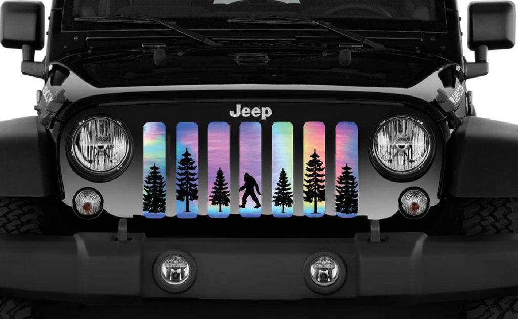 Bigfoot - Rainbow Chrome Background Grille Insert