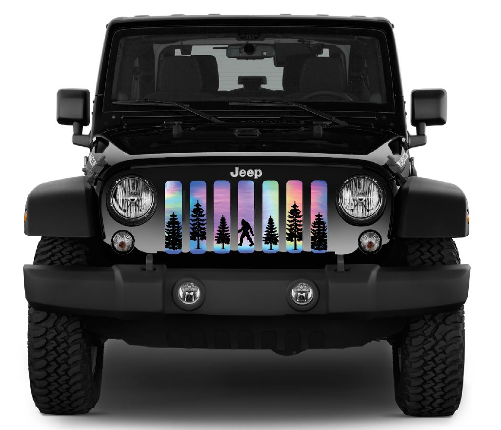 Bigfoot - Rainbow Chrome Background Grille Insert