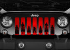 Platinum Bigfoot Red Background Grille Insert