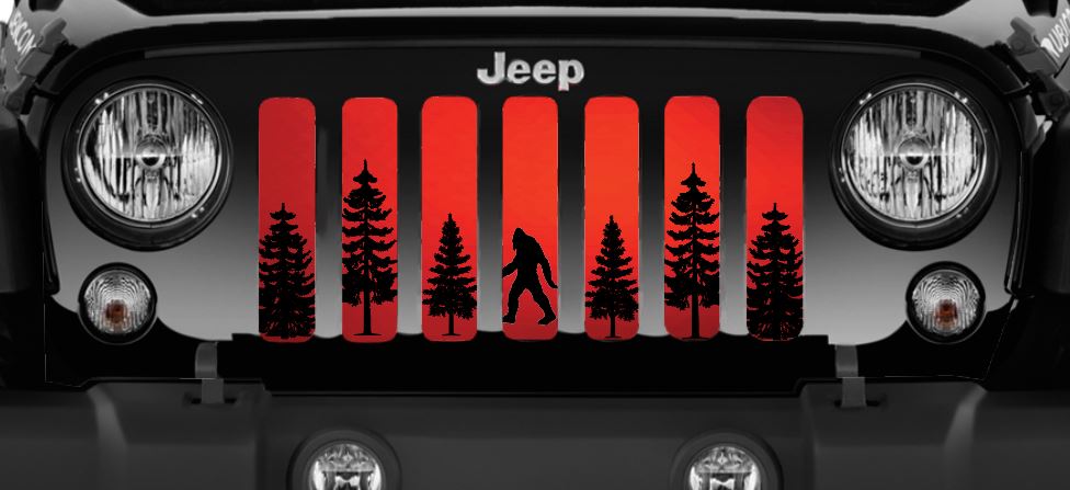Bigfoot - Red Background Grille Insert