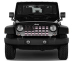 Black and Baby Pink American Flag Grille Insert