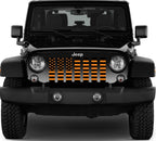 Black and Orange American Flag Grille Insert