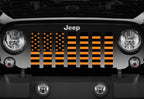 Black and Orange American Flag Grille Insert