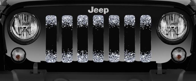 Black and Silver Fleck Print Grille Insert