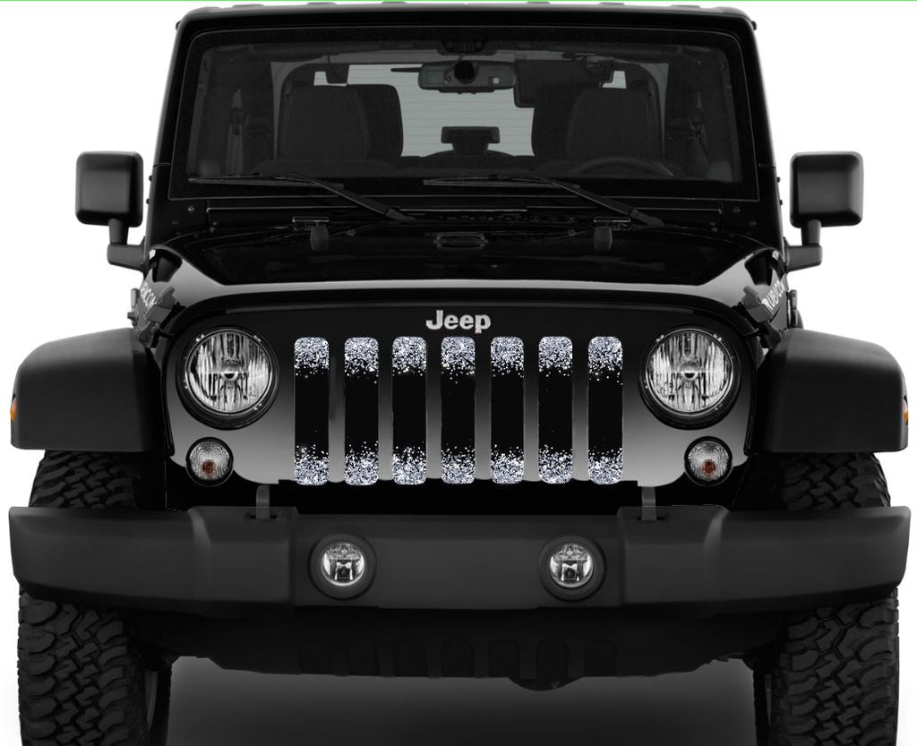 Black and Silver Fleck Print Grille Insert