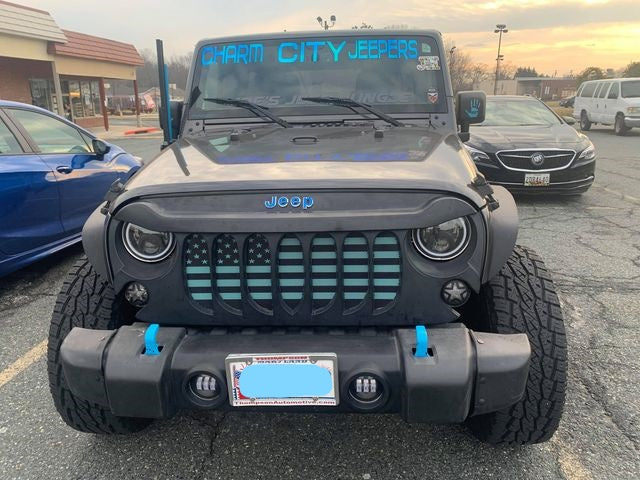 Black and Teal American Flag Grille Insert