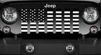 Black and White American Flag Grille Insert