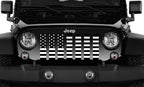 Black and White American Flag Grille Insert