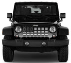 Black and White American Flag Grille Insert