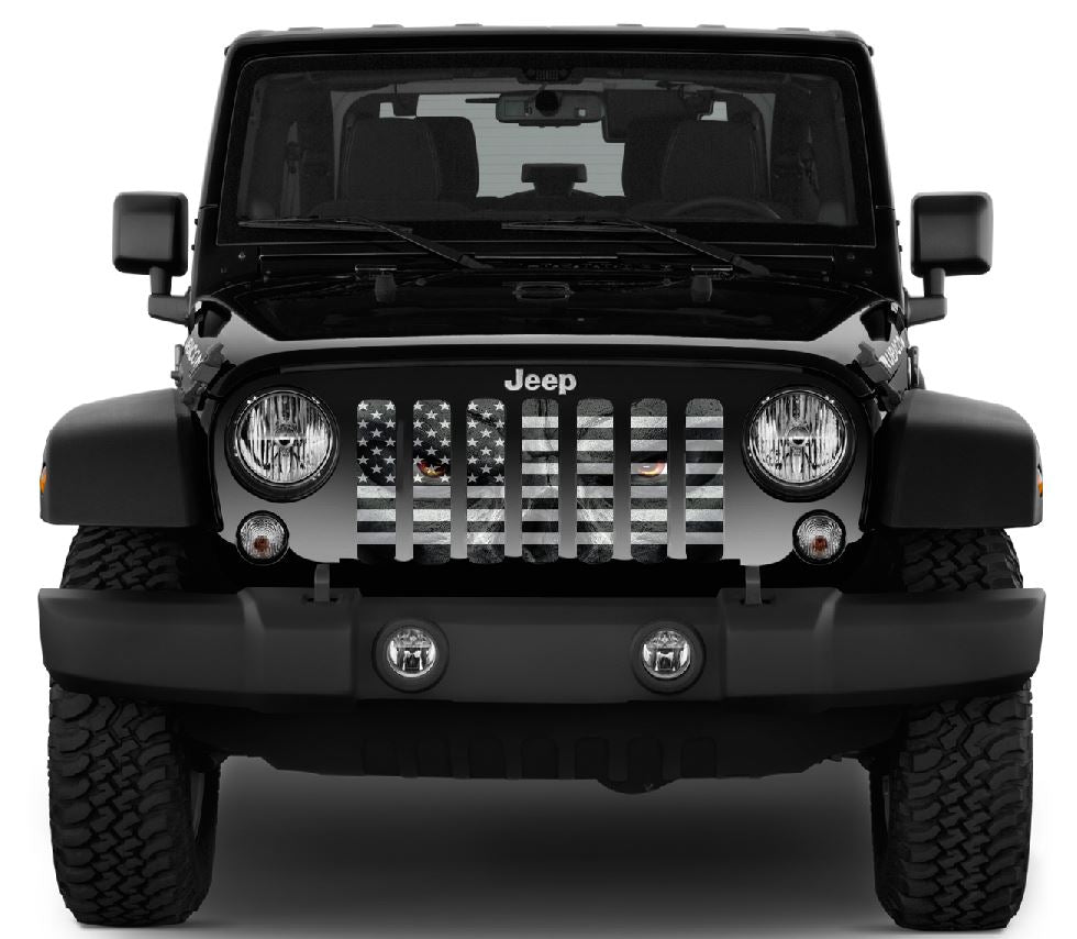 Black and White Angry Patriot Grille Insert
