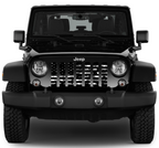 Black and White Camo Flag Grille Insert