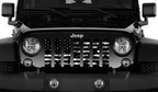 Black and White Camo Flag Grille Insert