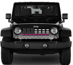 Black and White Fight Like a Girl Pink Line Grille Insert