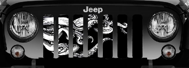 Black & White Octopus Grille Insert