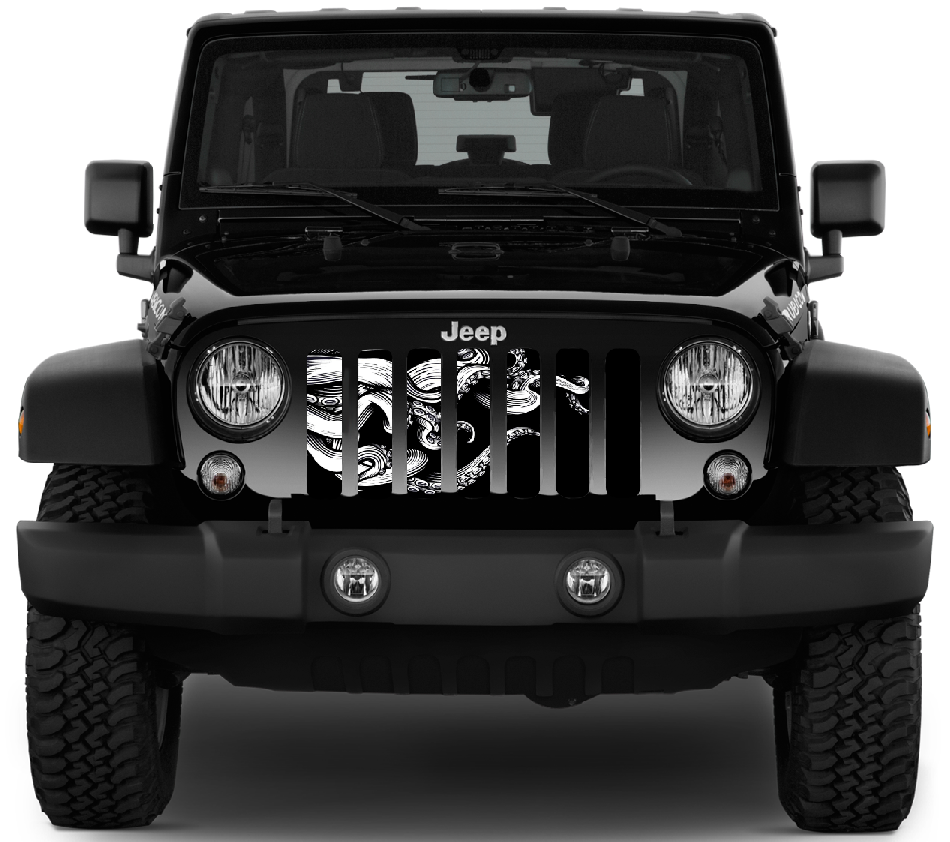 Black & White Octopus Grille Insert