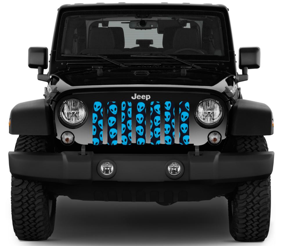 Blue Aliens Grille Insert
