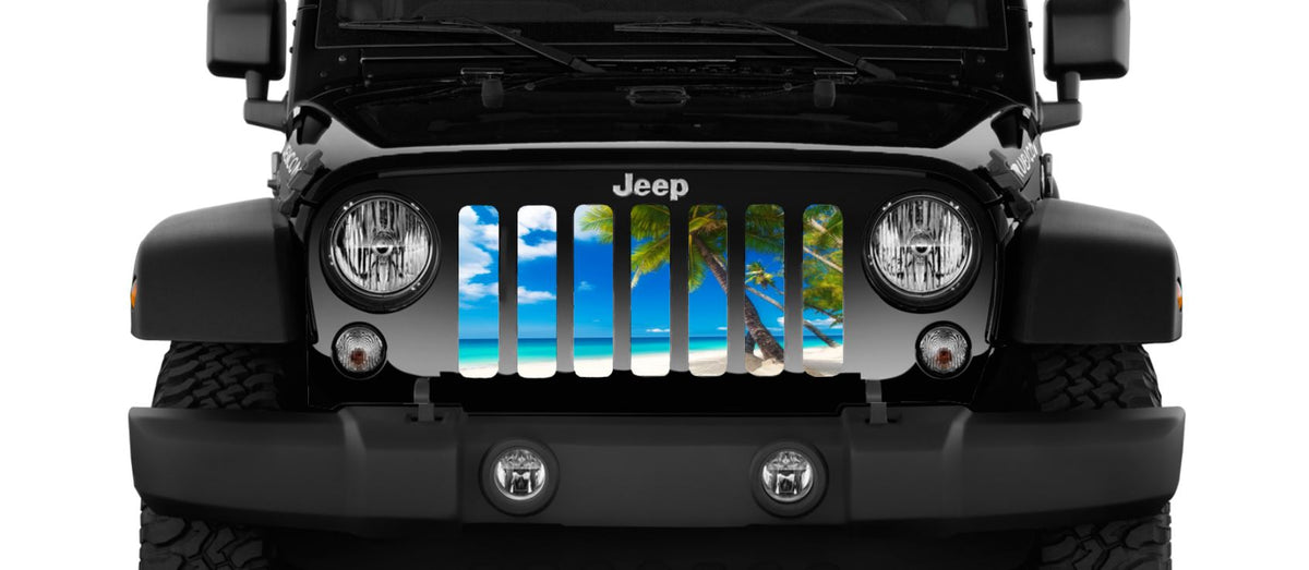 Blue Beach Palm Grille Insert
