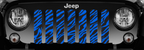 Platinum Blue Zebra Print Grille Insert