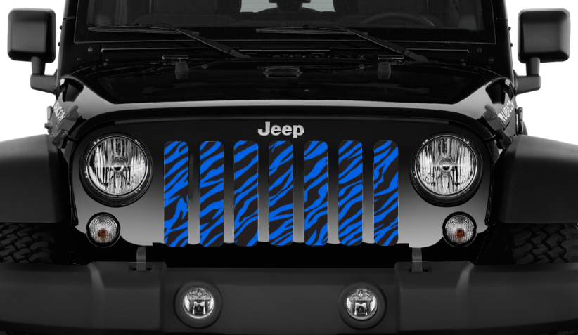 Blue Zebra Print Grille Insert