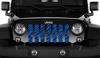 Platinum Blue Zebra Print Grille Insert