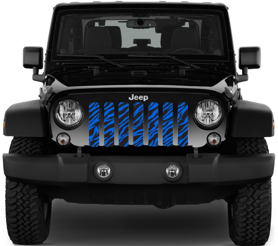 Platinum Blue Zebra Print Grille Insert