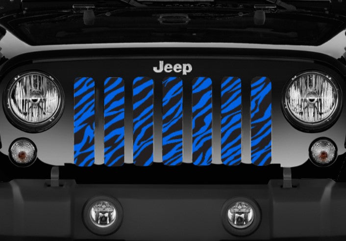 Platinum Blue Zebra Print Grille Insert