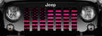 Bright Pink Fleck American Flag Print Grille Insert