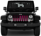 Bright Pink Fleck American Flag Print Grille Insert